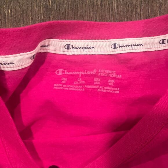 NWT Champion Hot Pink Graphic Crop Top - Size 2XL - Picture 3 of 4